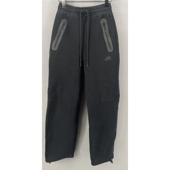 Nike Pants Mens XS Black Tech Fleece Open Hem Joggers Sweatpants Gym READ - Picture 1 of 10